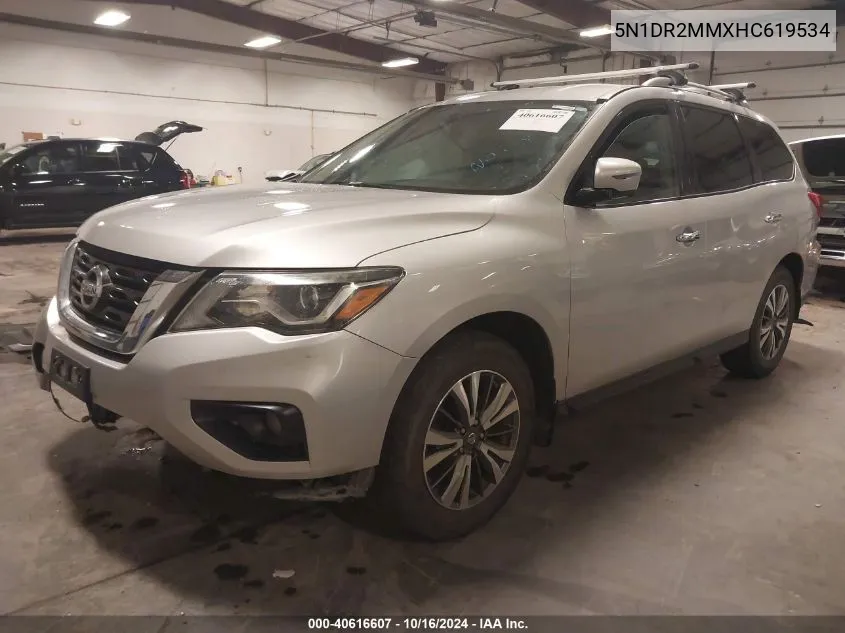 2017 Nissan Pathfinder Sl VIN: 5N1DR2MMXHC619534 Lot: 40616607