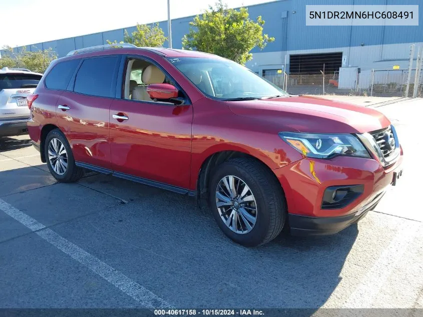 2017 Nissan Pathfinder Sl VIN: 5N1DR2MN6HC608491 Lot: 40617158