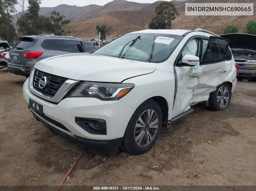 2017 Nissan Pathfinder S VIN: 5N1DR2MN5HC690665 Lot: 40619331