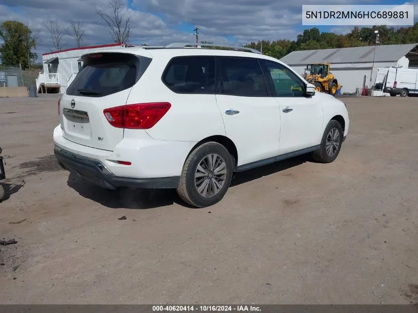 2017 Nissan Pathfinder Sv VIN: 5N1DR2MN6HC689881 Lot: 40620414