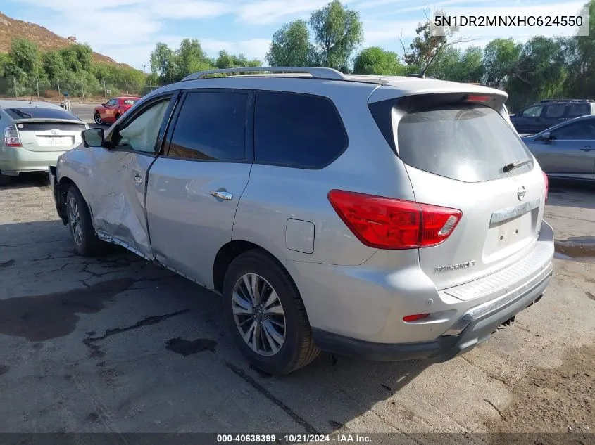 2017 Nissan Pathfinder Sl VIN: 5N1DR2MNXHC624550 Lot: 40638399