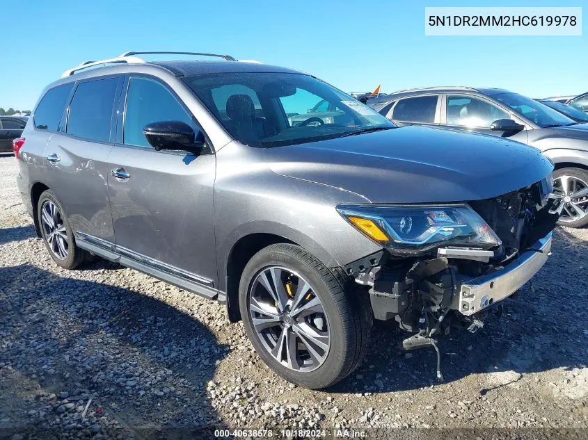 2017 Nissan Pathfinder Platinum VIN: 5N1DR2MM2HC619978 Lot: 40638578