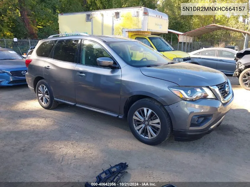 2017 Nissan Pathfinder Sv VIN: 5N1DR2MNXHC664157 Lot: 40642056