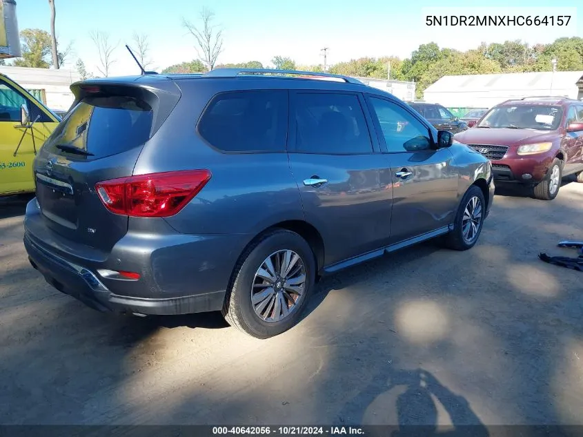 2017 Nissan Pathfinder Sv VIN: 5N1DR2MNXHC664157 Lot: 40642056