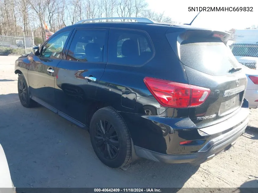 2017 Nissan Pathfinder S VIN: 5N1DR2MM4HC669832 Lot: 40642409