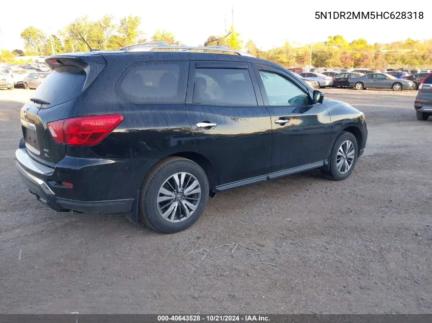 2017 Nissan Pathfinder S/Sv/Sl/Platinum VIN: 5N1DR2MM5HC628318 Lot: 40643528