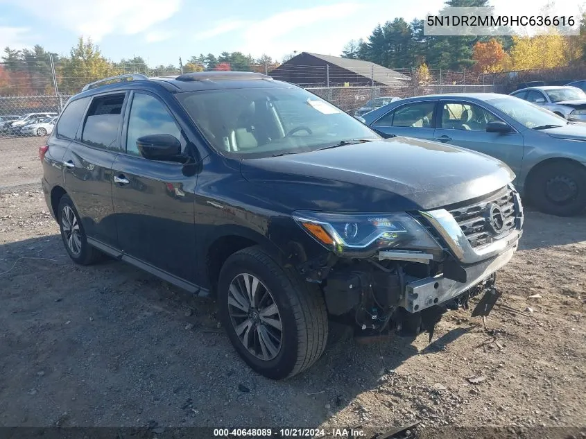 2017 Nissan Pathfinder S/Sv/Sl/Platinum VIN: 5N1DR2MM9HC636616 Lot: 40648089