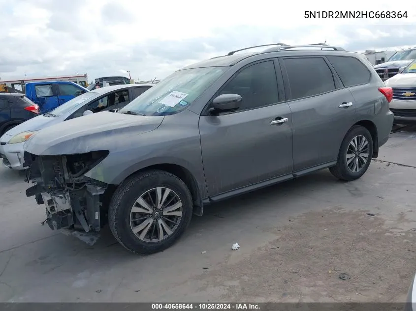 2017 Nissan Pathfinder Sl VIN: 5N1DR2MN2HC668364 Lot: 40658644