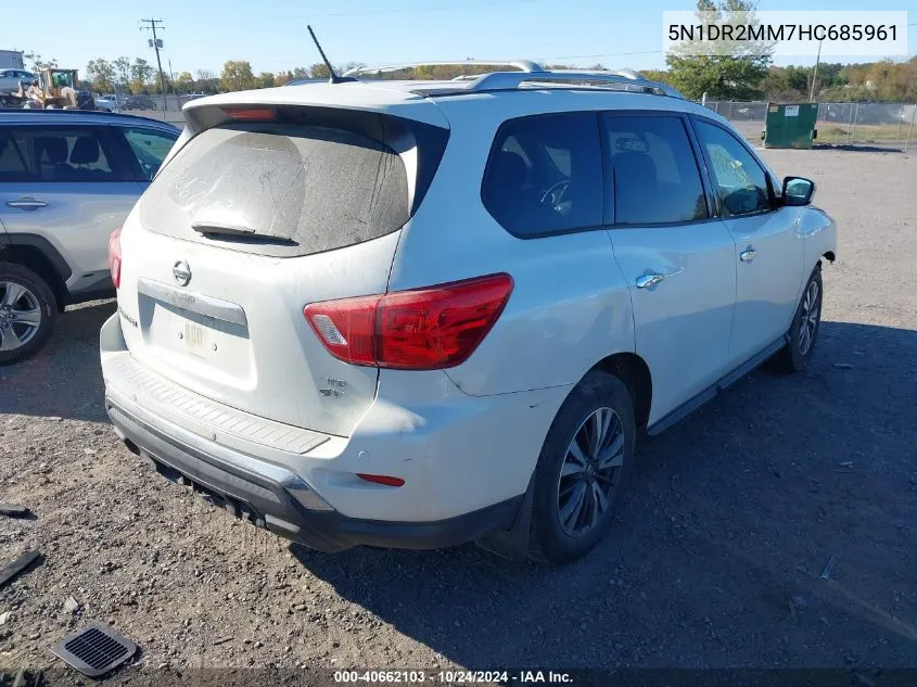 2017 Nissan Pathfinder Sv VIN: 5N1DR2MM7HC685961 Lot: 40662103