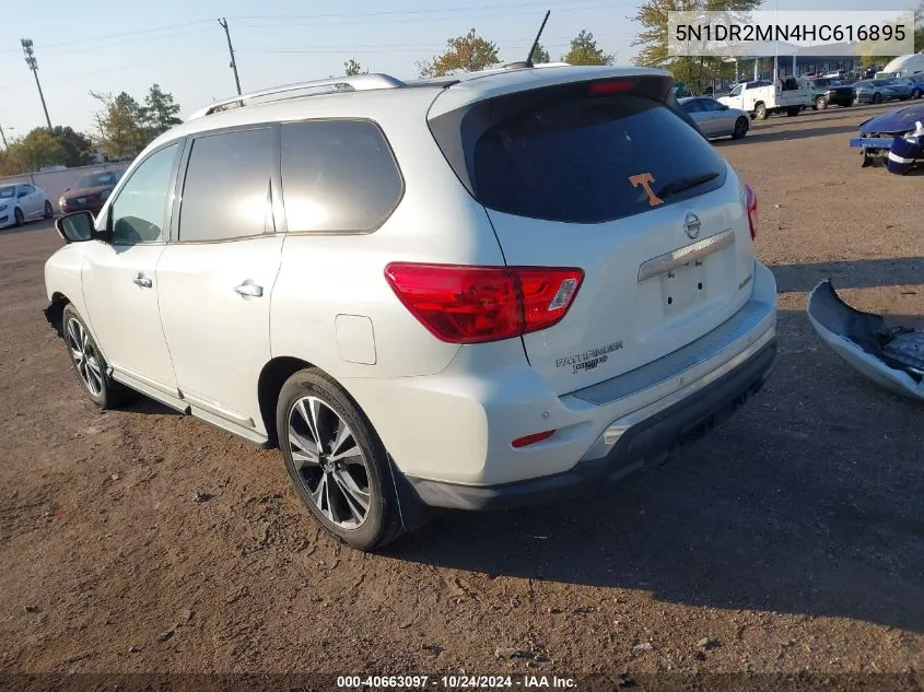 2017 Nissan Pathfinder S/Sv/Sl/Platinum VIN: 5N1DR2MN4HC616895 Lot: 40663097