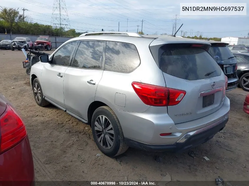 2017 Nissan Pathfinder Sv VIN: 5N1DR2MN9HC697537 Lot: 40678998