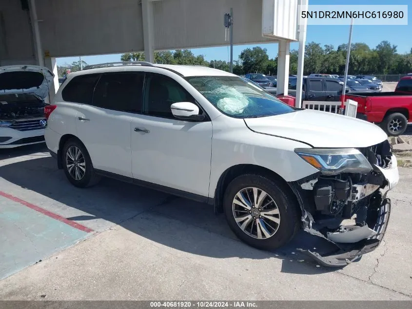 2017 Nissan Pathfinder S VIN: 5N1DR2MN6HC616980 Lot: 40681920