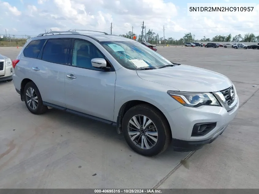 2017 Nissan Pathfinder Sv VIN: 5N1DR2MN2HC910957 Lot: 40695315