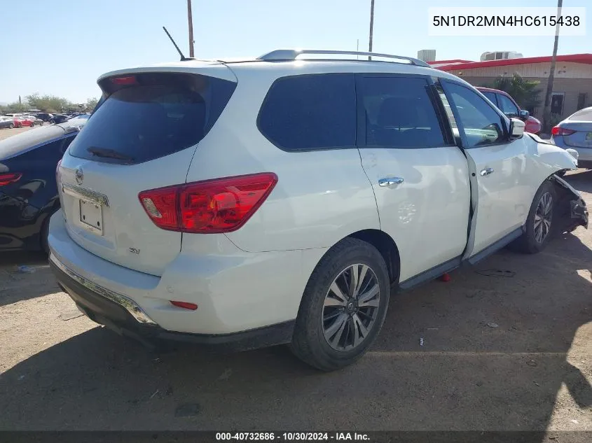 2017 Nissan Pathfinder Platinum/S/Sl/Sv VIN: 5N1DR2MN4HC615438 Lot: 40732686