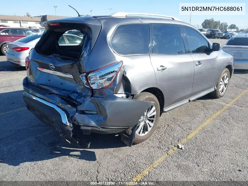 2017 Nissan Pathfinder S VIN: 5N1DR2MN7HC688061 Lot: 40732990