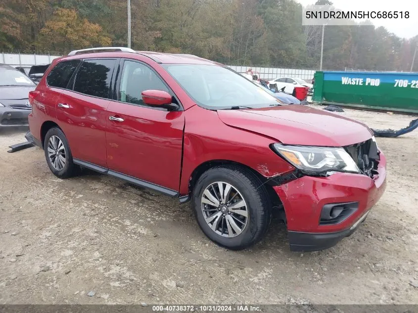 2017 Nissan Pathfinder Sv VIN: 5N1DR2MN5HC686518 Lot: 40738372