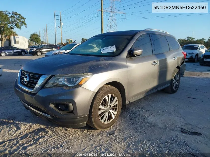 2017 Nissan Pathfinder Sv VIN: 5N1DR2MN5HC632460 Lot: 40739793