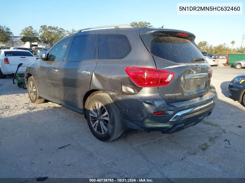 2017 Nissan Pathfinder Sv VIN: 5N1DR2MN5HC632460 Lot: 40739793