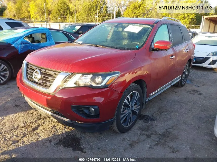 5N1DR2MN3HC911793 2017 Nissan Pathfinder Platinum