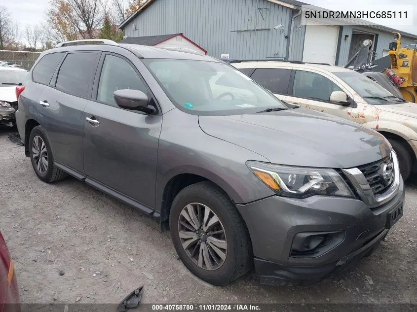 2017 Nissan Pathfinder S VIN: 5N1DR2MN3HC685111 Lot: 40758780