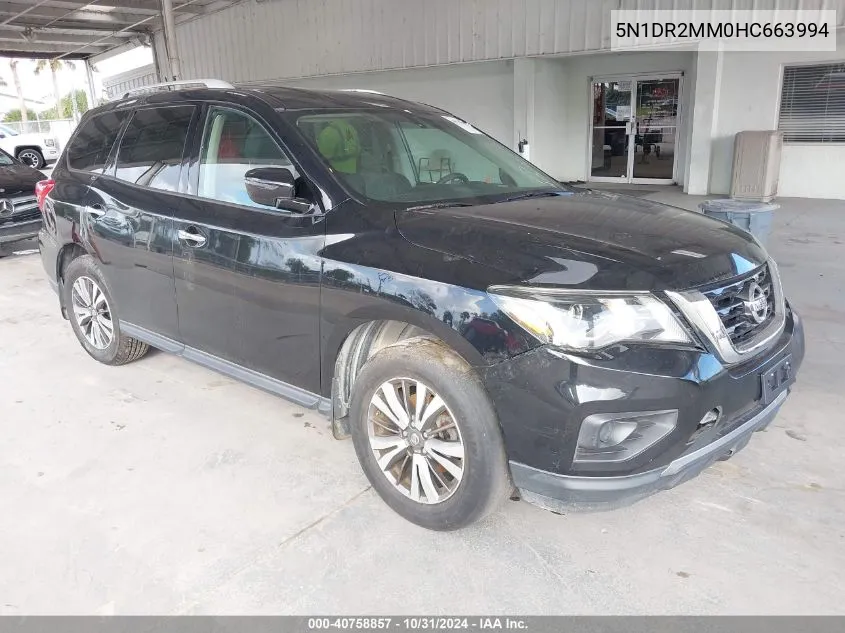 2017 Nissan Pathfinder S VIN: 5N1DR2MM0HC663994 Lot: 40758857