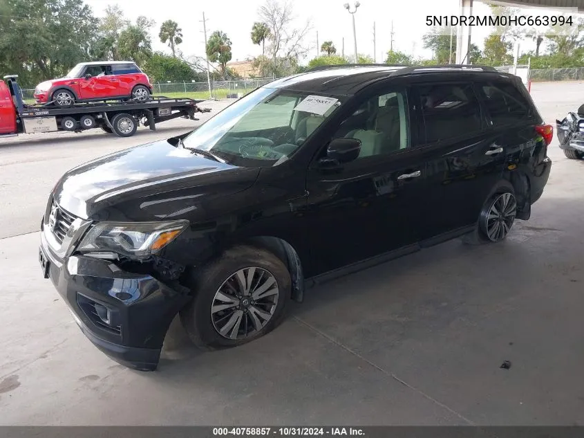 2017 Nissan Pathfinder S VIN: 5N1DR2MM0HC663994 Lot: 40758857