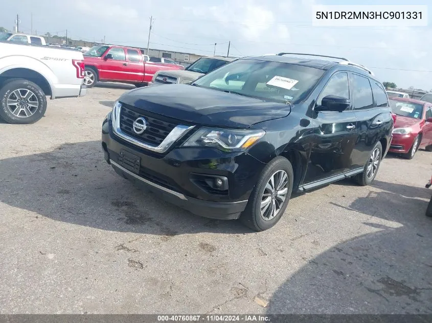 2017 Nissan Pathfinder Sl VIN: 5N1DR2MN3HC901331 Lot: 40760867