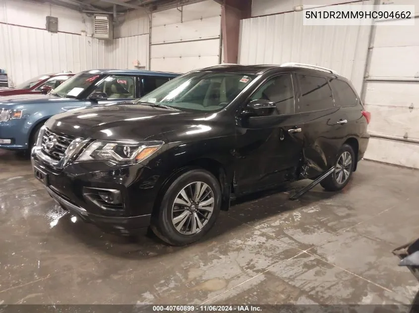 2017 Nissan Pathfinder S VIN: 5N1DR2MM9HC904662 Lot: 40760899