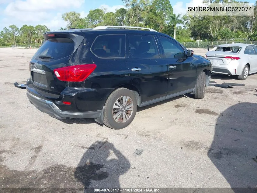 2017 Nissan Pathfinder Sv VIN: 5N1DR2MN8HC627074 Lot: 40763117