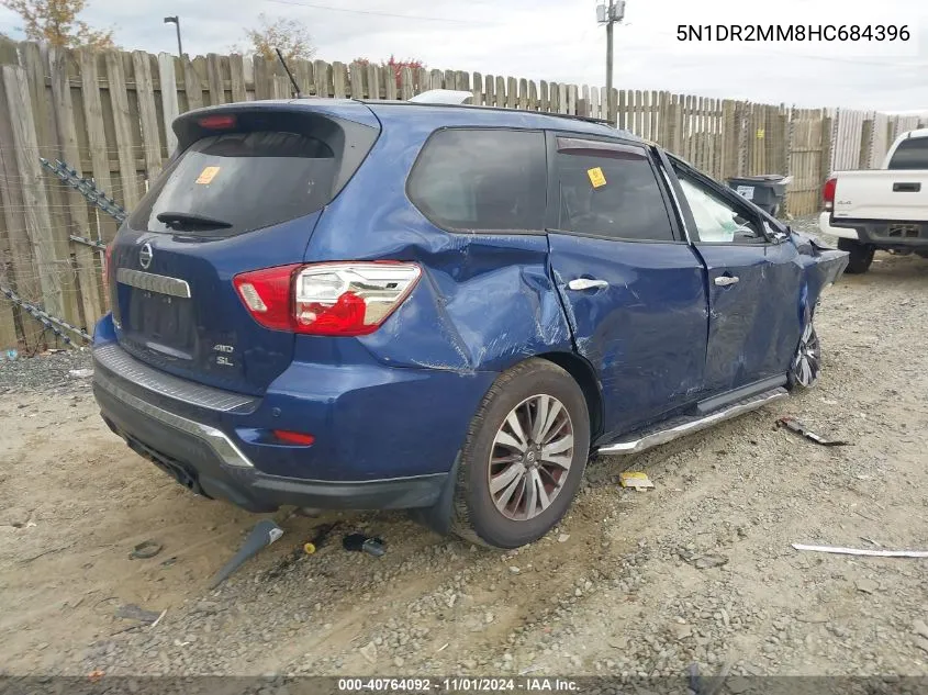 2017 Nissan Pathfinder Sl VIN: 5N1DR2MM8HC684396 Lot: 40764092