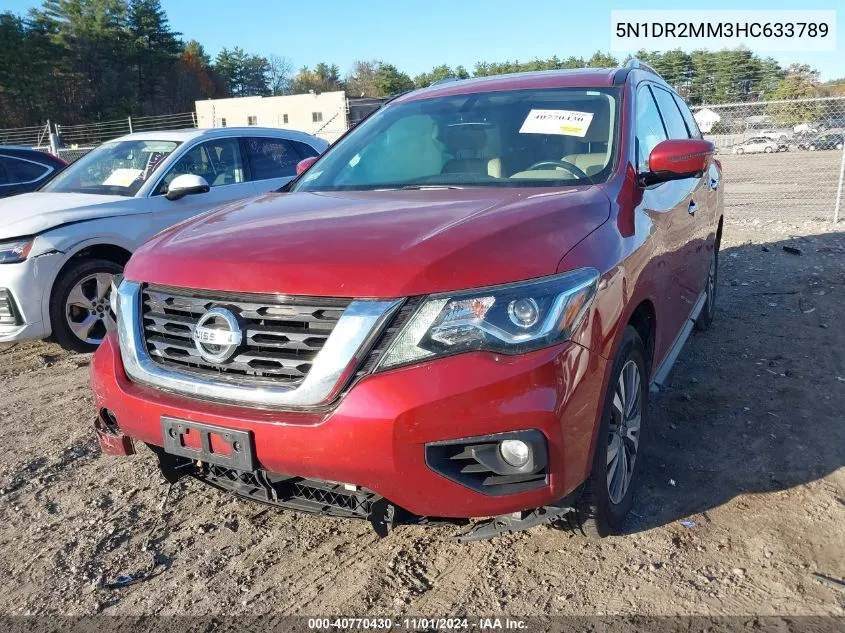 2017 Nissan Pathfinder Sl VIN: 5N1DR2MM3HC633789 Lot: 40770430