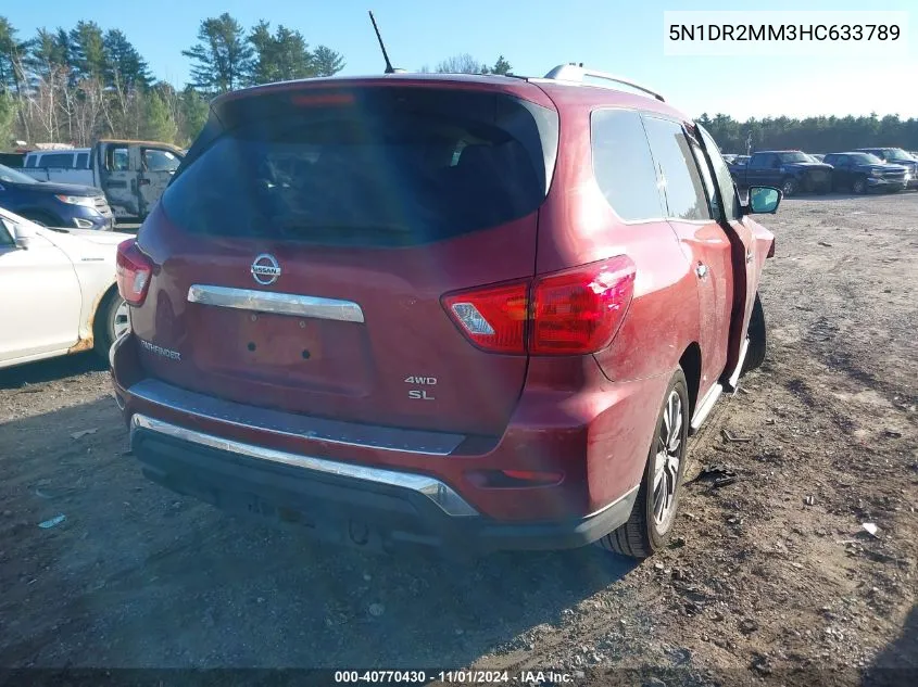 2017 Nissan Pathfinder Sl VIN: 5N1DR2MM3HC633789 Lot: 40770430