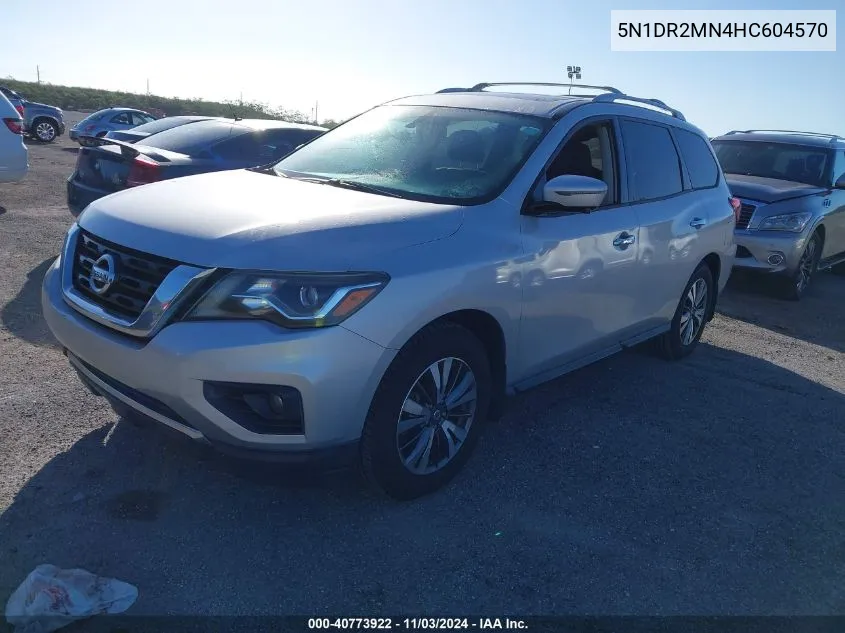 2017 Nissan Pathfinder Sl VIN: 5N1DR2MN4HC604570 Lot: 40773922