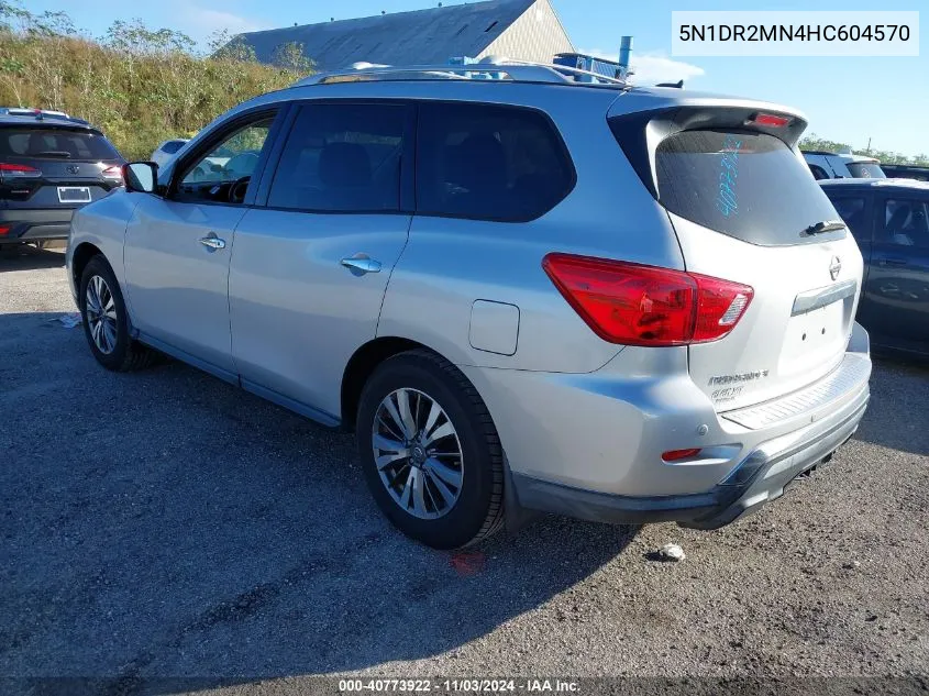 2017 Nissan Pathfinder Sl VIN: 5N1DR2MN4HC604570 Lot: 40773922