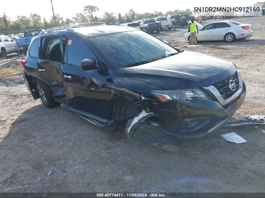 2017 Nissan Pathfinder Sv VIN: 5N1DR2MN2HC912160 Lot: 40774411