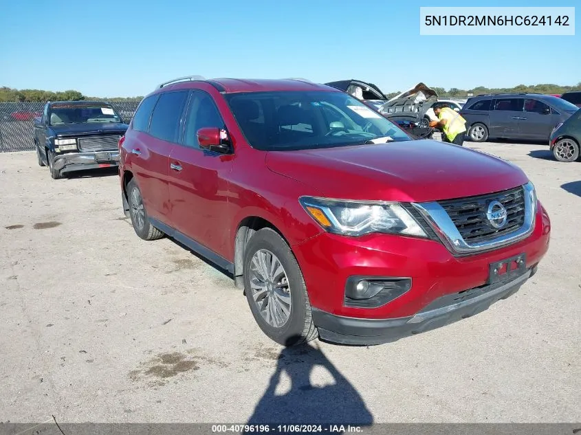 2017 Nissan Pathfinder Sl VIN: 5N1DR2MN6HC624142 Lot: 40796196