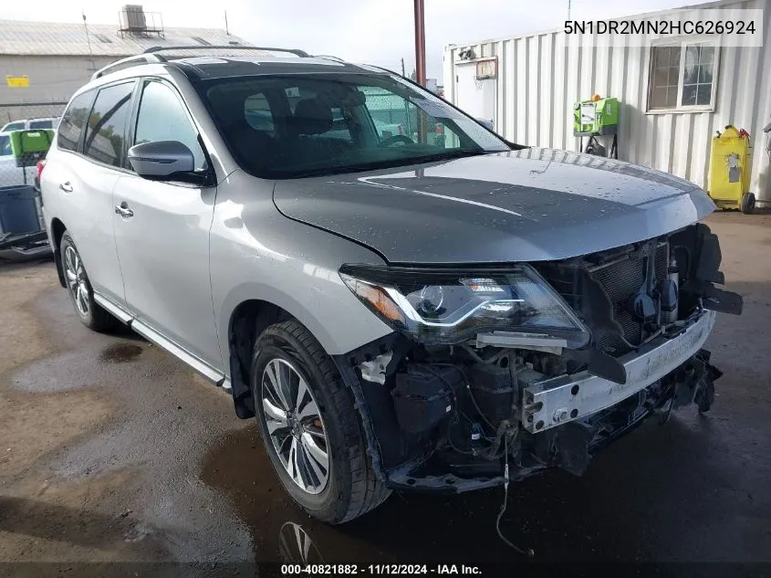 2017 Nissan Pathfinder Sv VIN: 5N1DR2MN2HC626924 Lot: 40821882