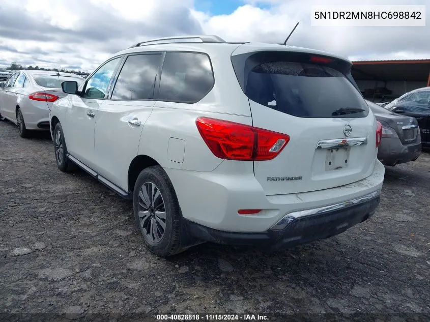 2017 Nissan Pathfinder S VIN: 5N1DR2MN8HC698842 Lot: 40828818