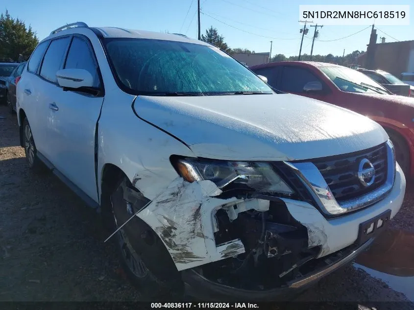 2017 Nissan Pathfinder S/Sv/Sl/Platinum VIN: 5N1DR2MN8HC618519 Lot: 40836117