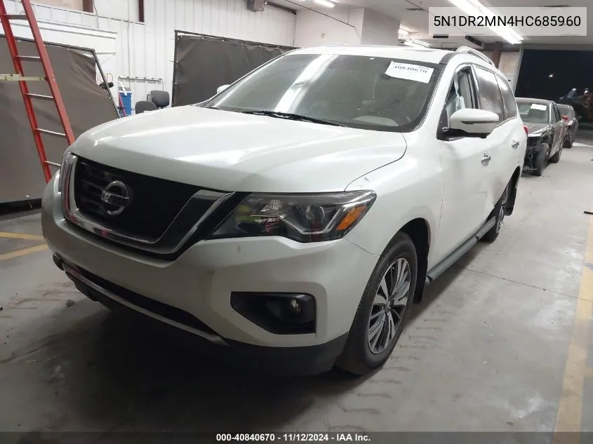 2017 Nissan Pathfinder Sl VIN: 5N1DR2MN4HC685960 Lot: 40840670