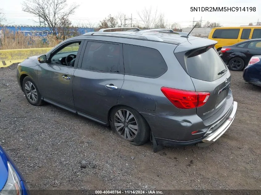 2017 Nissan Pathfinder S VIN: 5N1DR2MM5HC914198 Lot: 40840764