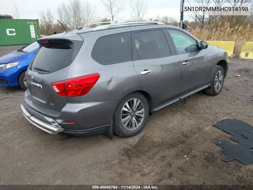 2017 Nissan Pathfinder S VIN: 5N1DR2MM5HC914198 Lot: 40840764