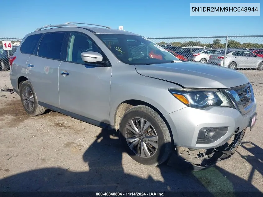 2017 Nissan Pathfinder Sv VIN: 5N1DR2MM9HC648944 Lot: 40848804