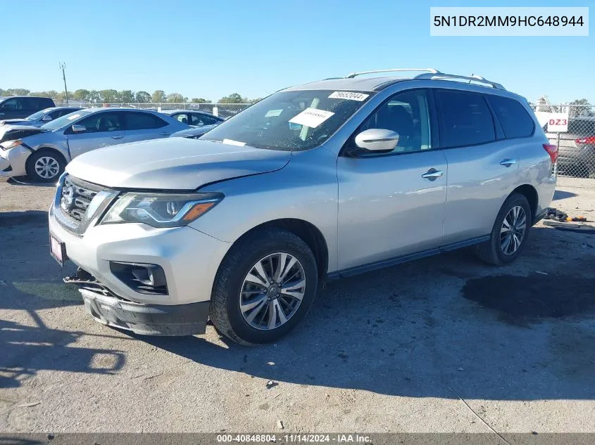 2017 Nissan Pathfinder Sv VIN: 5N1DR2MM9HC648944 Lot: 40848804