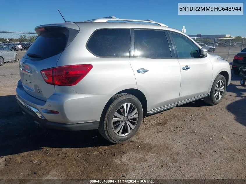 2017 Nissan Pathfinder Sv VIN: 5N1DR2MM9HC648944 Lot: 40848804