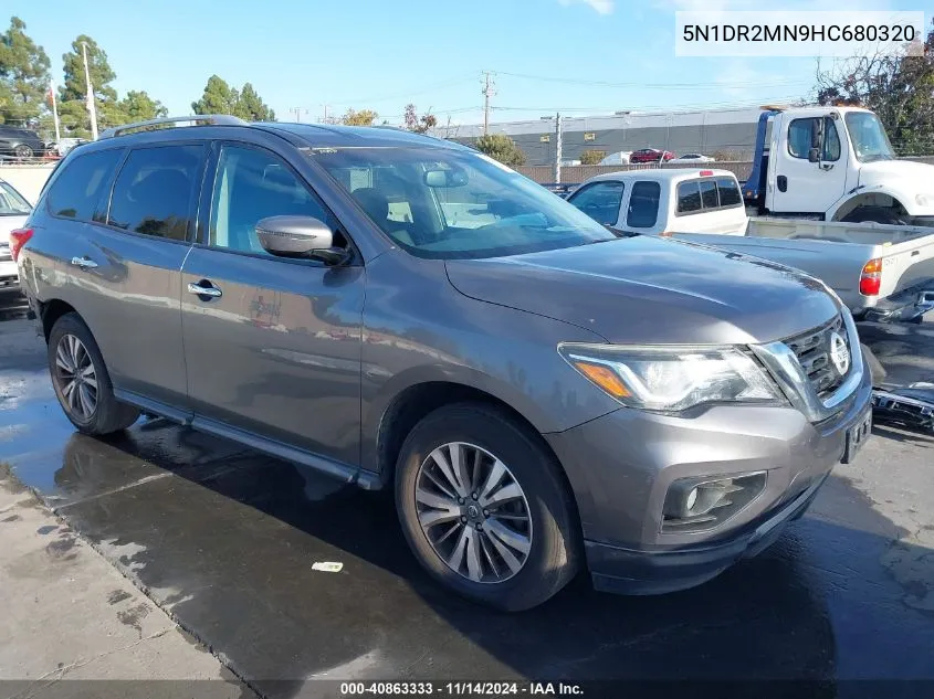 2017 Nissan Pathfinder Sv VIN: 5N1DR2MN9HC680320 Lot: 40863333