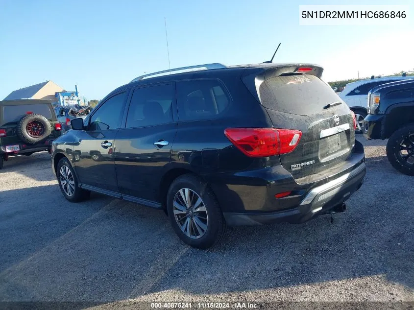 2017 Nissan Pathfinder S VIN: 5N1DR2MM1HC686846 Lot: 40875241