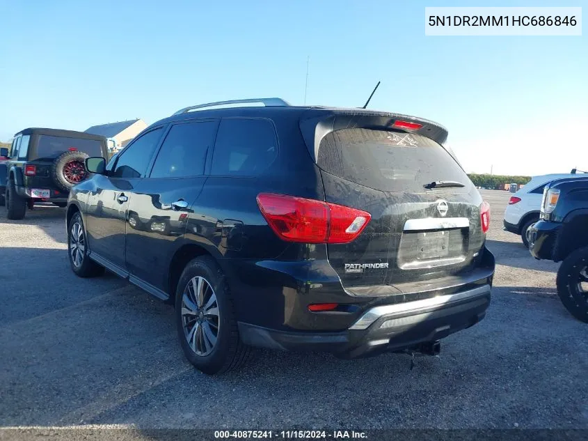 2017 Nissan Pathfinder S VIN: 5N1DR2MM1HC686846 Lot: 40875241