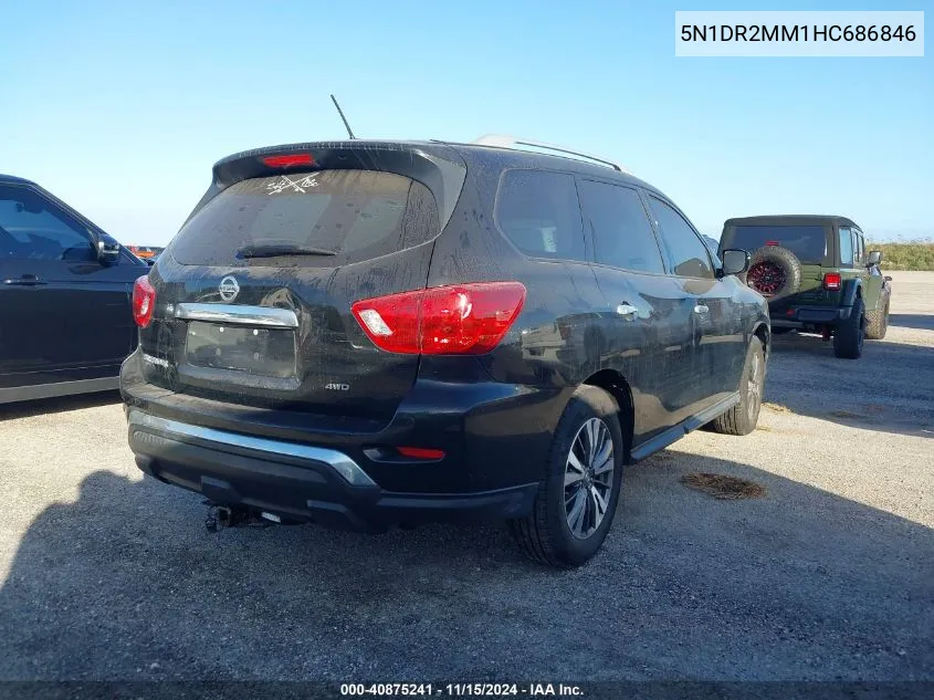 2017 Nissan Pathfinder S VIN: 5N1DR2MM1HC686846 Lot: 40875241