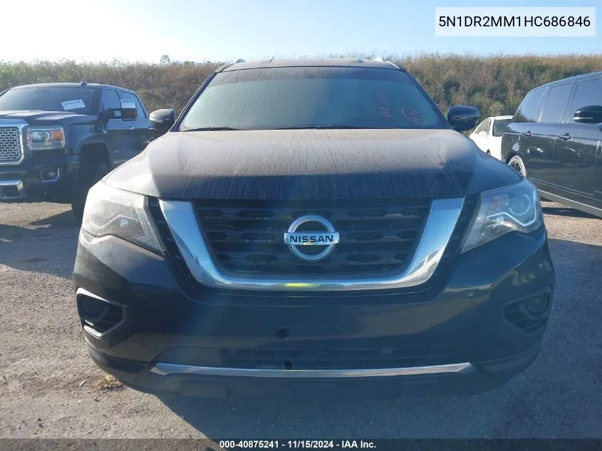 2017 Nissan Pathfinder S VIN: 5N1DR2MM1HC686846 Lot: 40875241